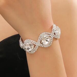Elegant Silver Diamond Bracelet